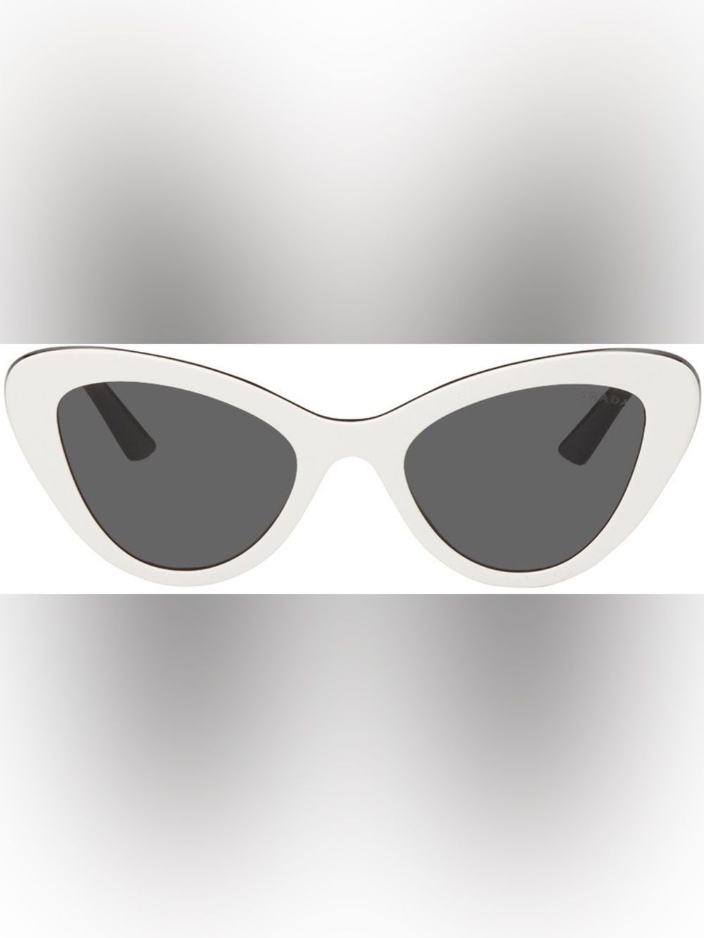 Prada White Cat-Eye Sunglasses